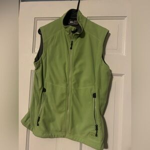 REI Lime Green Zip-Up Vest